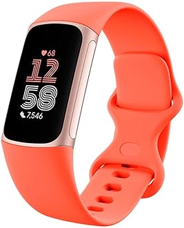 Google Charge 6 Activity Tracker Includes A Month Premium Membership, 7 Days Battery Life, Wallet And Maps, Coral/Aluminium Champagne Gold