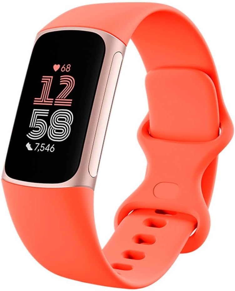 Google Charge 6 Activity Tracker Includes A Month Premium Membership, 7 Days Battery Life, Wallet And Maps, Coral/Aluminium Champagne Gold