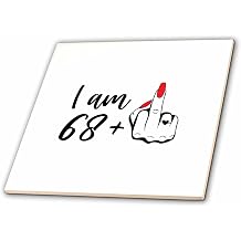 3dRose I am Sixty Eight Plus one, Dame Finger, Bizarre 12 Inch Ceramic Tile