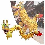 Matériau robuste pour le corps du dragon : Ce dragon doré est confectionné en feuille d'or brillante. Son design saisissant attire immédiatement le regard lors des festivals et événements culturels, ajoutant une touche festive et traditionnelle.