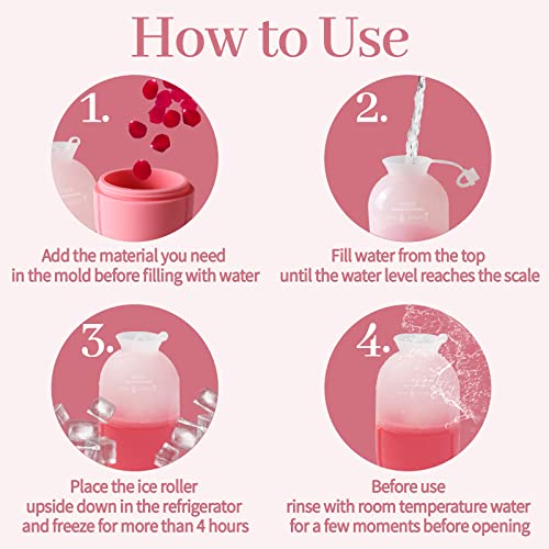 Rena Chris Ice Roller For Face, [Natural Jade Stone] Silicone Ice Roller & Gua Sha Set, Ice Mold For Face, Ice Facial Roller For Face And Eye, Skin Massager For Face Beauty Gift For Women #TOP6