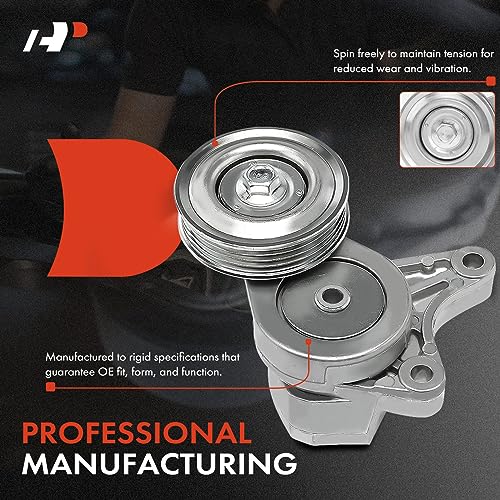 Image of A-Premium Belt Tensioner Assembly with Pulley Compatible with Honda Civic 2006-2011 1.3L, Replace# 31170RMX003