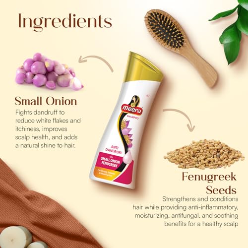 Image of Meera Anti-Dandruff Shampoo, With Small Onion and Fenugreek, 180 ml