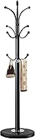 Vista 1 de Perchero de metal con base de mármol natural, perchero independiente, árbol de pasillo resistente con 12 ganchos para colgar ropa, bolsos, bufandas