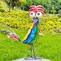 Natelf Outdoor Wacky Metal Rooster Yard Statue Decoration Roosters Decor Garden Statues Chicken Figurine Outside Decorations for Courtyard