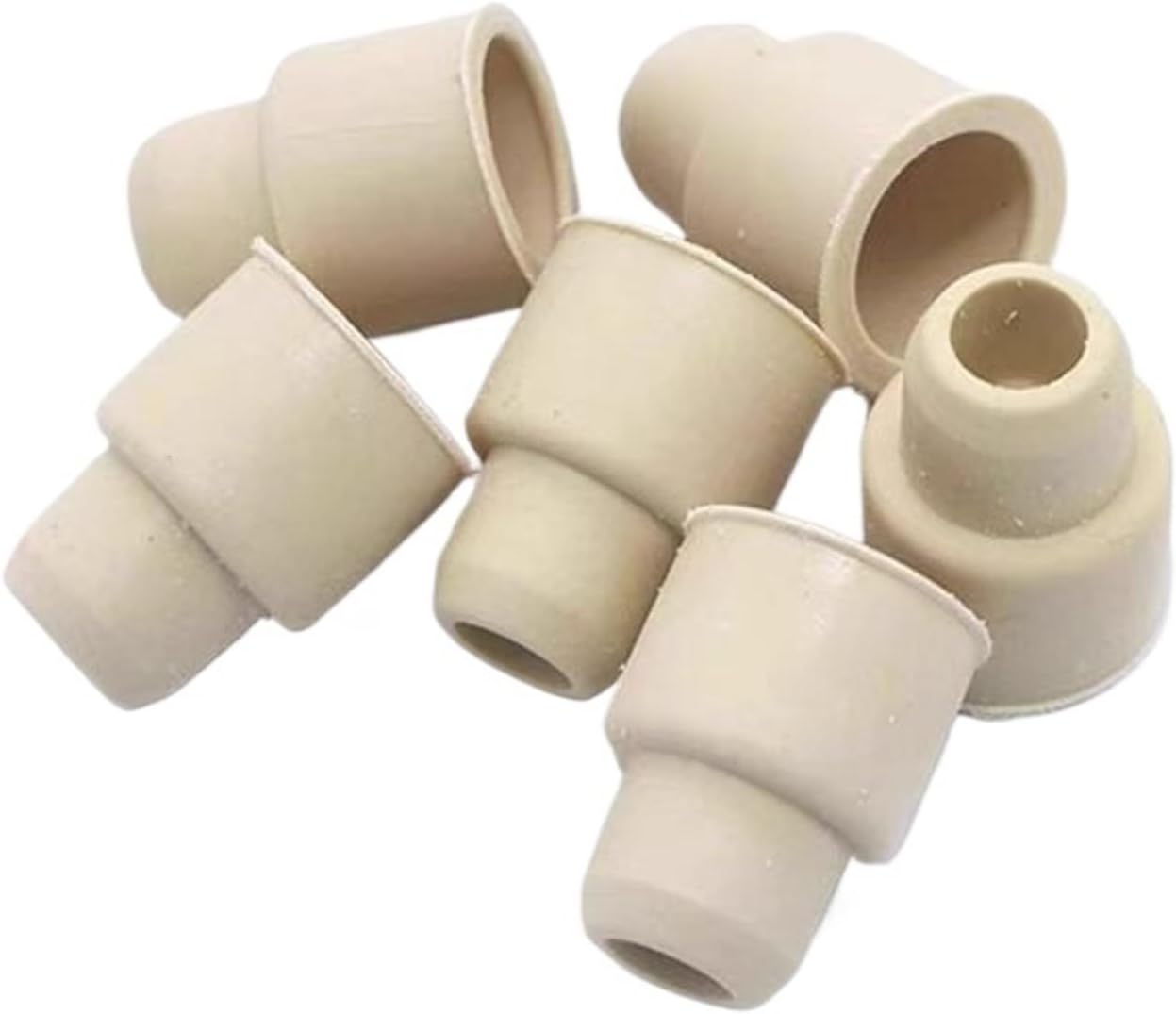 14# 19# 24# Rubber Plug, Back Plug, Flap Plug, 20psc 50pcs 100pcs White Rubber Plug lab Rubber Stopper Reverse Thread(No.24 50pcs)