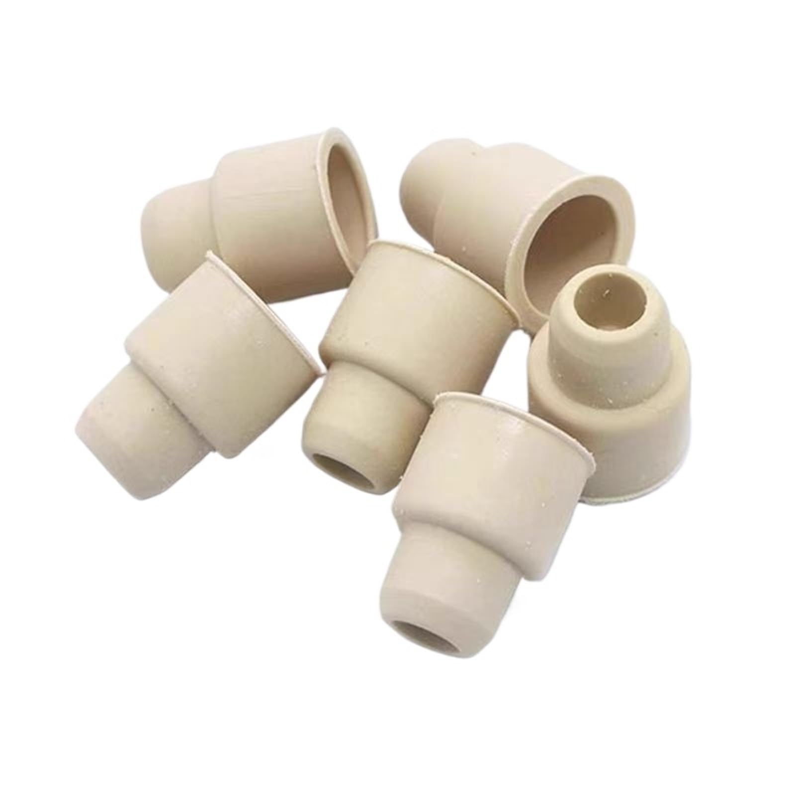Tapón de Goma 14#19#24#, tapón Trasero, tapón de Solapa, 20psc 50 Uds 100 Uds tapón de Goma Blanco tapón de Goma de Laboratorio Rosca inversa(No.19 100pcs) | No.19 100pcs