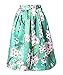 Face N Face Women's High Elastic Waist Flare Pleated A Line Midi Skirt