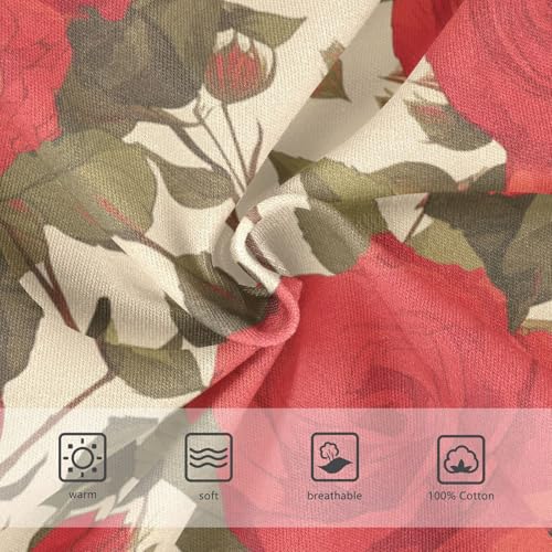 KLL Floral Pattern Red Roses Toddler Boys' Soft Underwear Cute Children Undies3