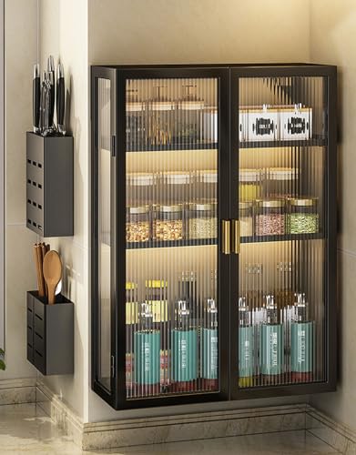 Botiquín de Metal con Puerta de Vidrio para baño, Armario Colgante sobre el Inodoro para baño, Sala de Estar, Cocina, Organizador de Armario Que Ahorra Espacio.