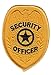 2 Pack – Security Officer Guard Badge Patch Embroidered, Oval Gold