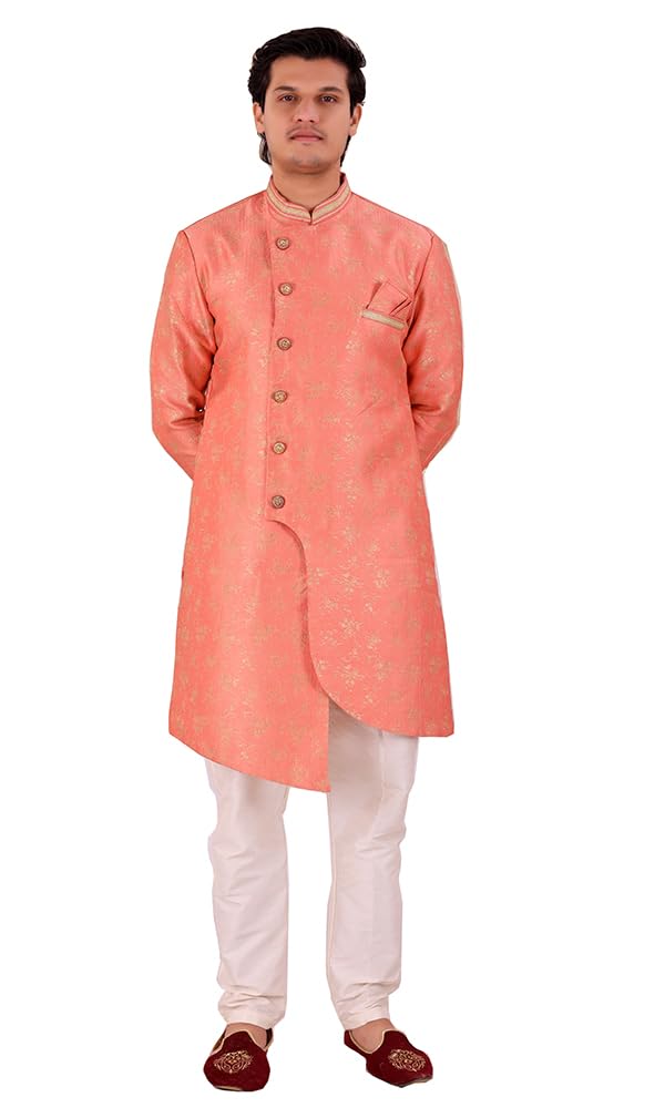 desi butik Men's Indo-Western Ethnic Wear Sherwani Pajama Set DBMS1030-picture-7
