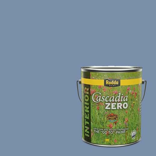 Rodda Paint CASCADIA ZERO - Pintura e imprimación semibrillante para interiores en uno, 1 galón, azul Madonna