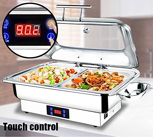 YAOYAOO Edelstahl Chafing Dish Speisewärmer Buffet Speisenwärmer Edelstahl, Wärmebehälter für Speisen Buffetwärmer… – Bild 6