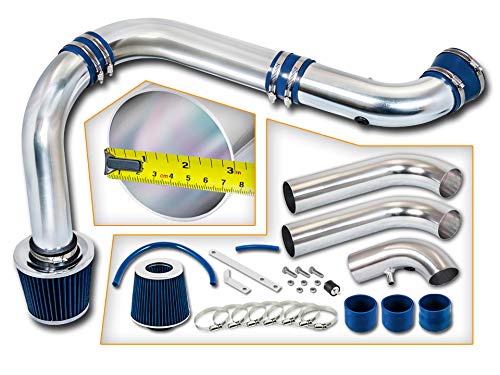 Rtunes Racing Cold Air Intake Kit + Filter Combo BLUE Compatible For 02-10 Dodge Ram 1500 3.7L V6 4.7L V8 (3piece)