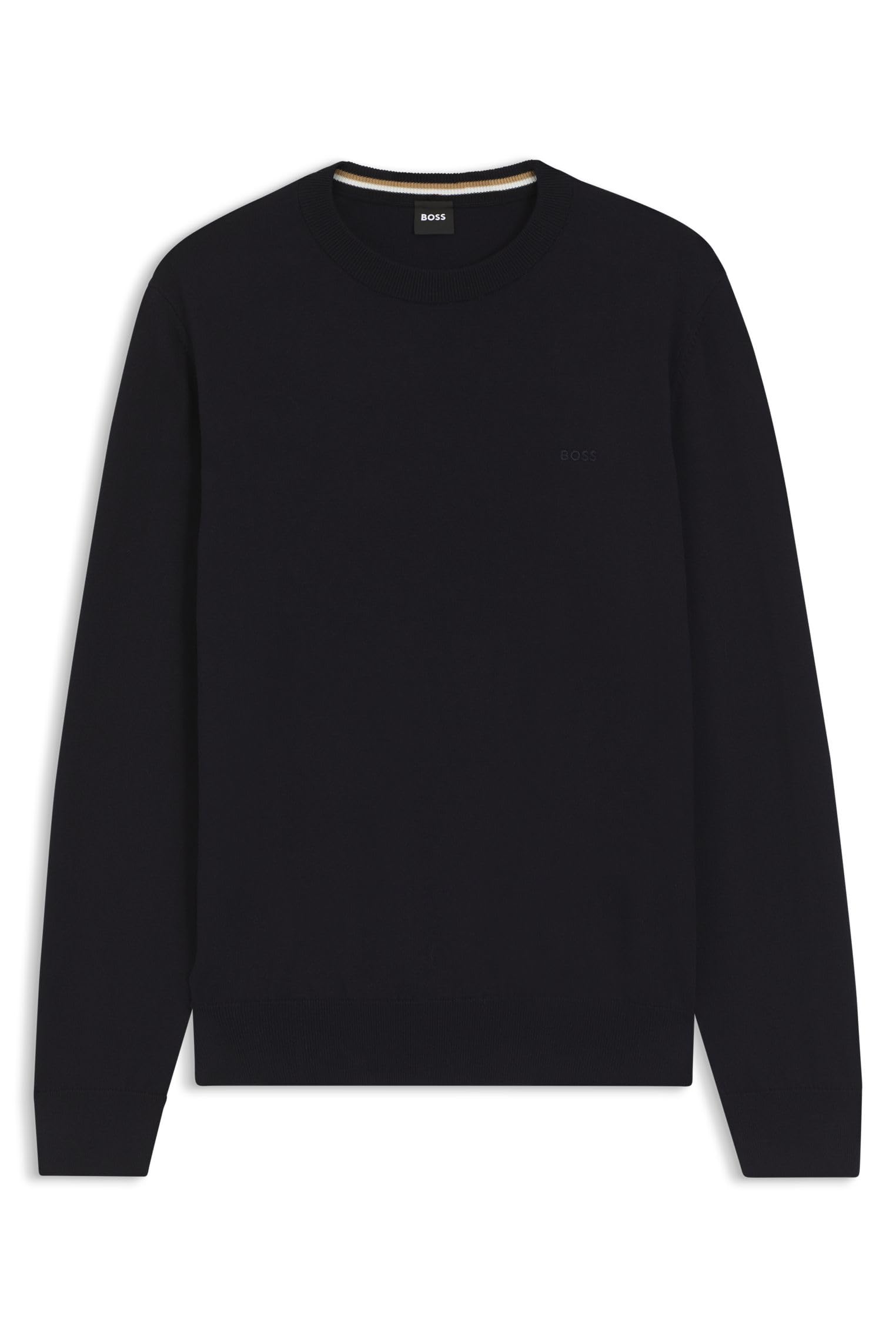 BOSS Herren Upacas-L Pullover aus Baumwolle mit Logo-Stickerei
