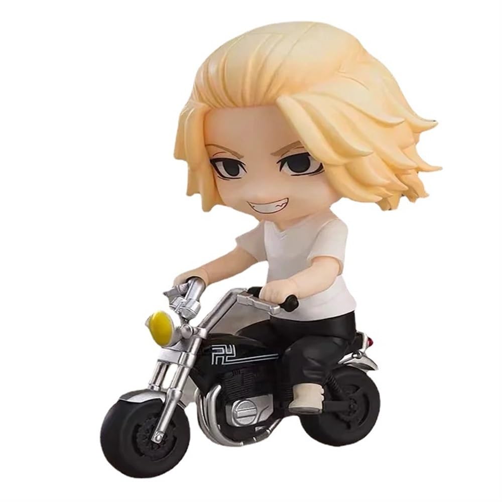 Mikey Q Version Anime Figure Face-Changing with Accessories and Movable Joint Model Action Statue Nendoroid Character Figurine Gift Collection 10cm