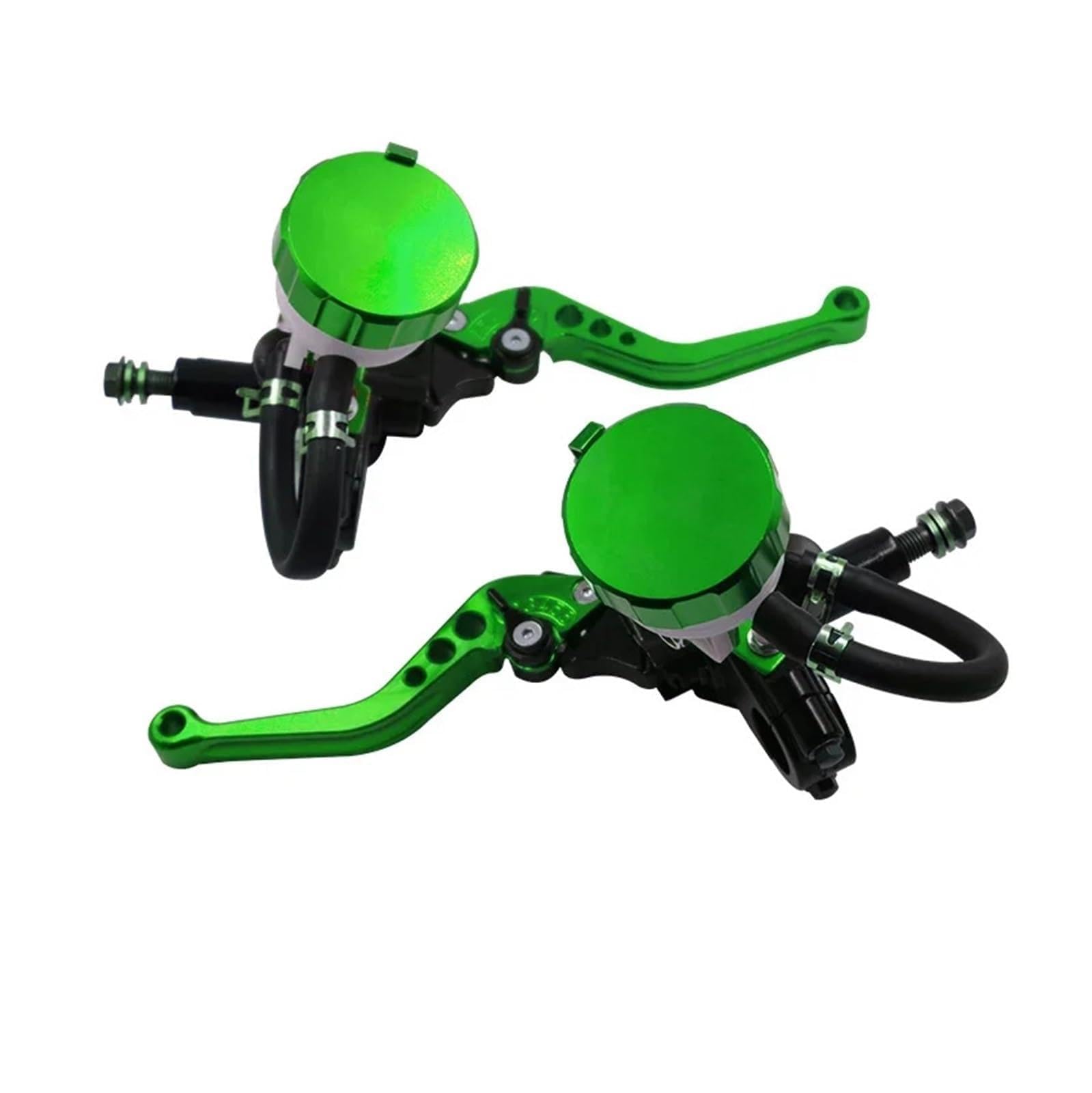 Hiverni Motorcycle Brake Lever Motorcycle Hydraulic Clutch Brake Pump Master Cylinder CNC Lever Handle(Green)