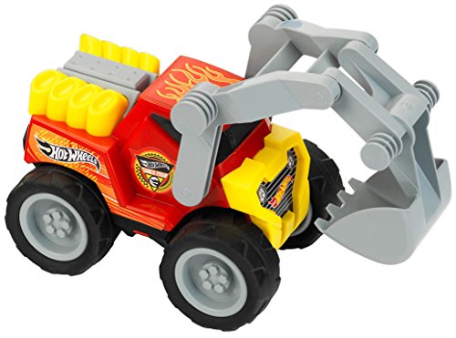 Theo Klein 2445 Hot Wheels Löffelbagger, Maßstab 1:24, Spielzeug