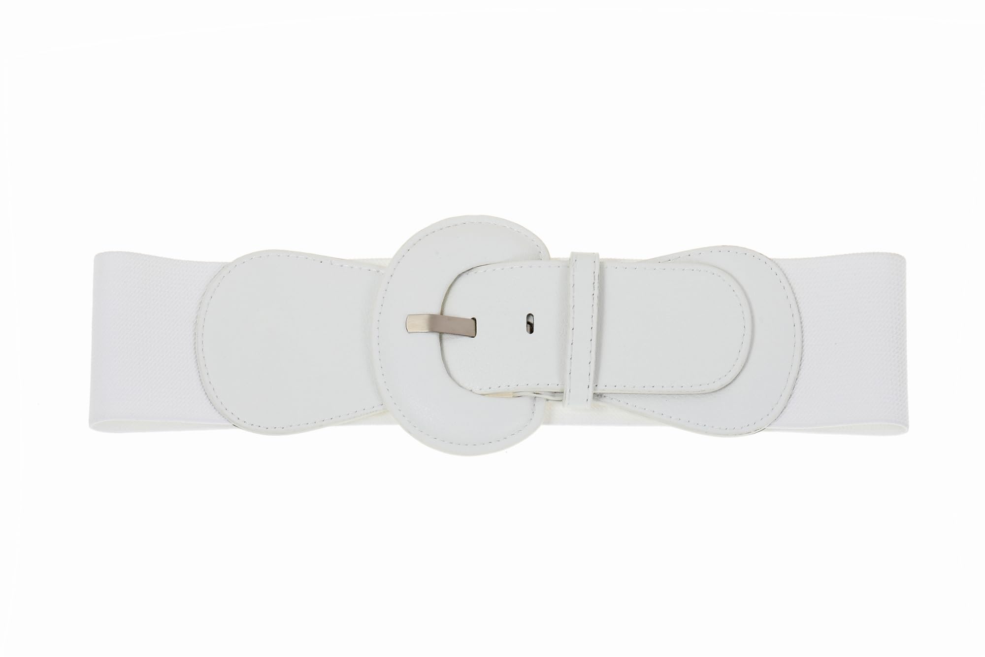 GunsoundWomen's Wide Stretchy Cinch Belt Vintage Chunky Buckle Elastic Belts for Dress