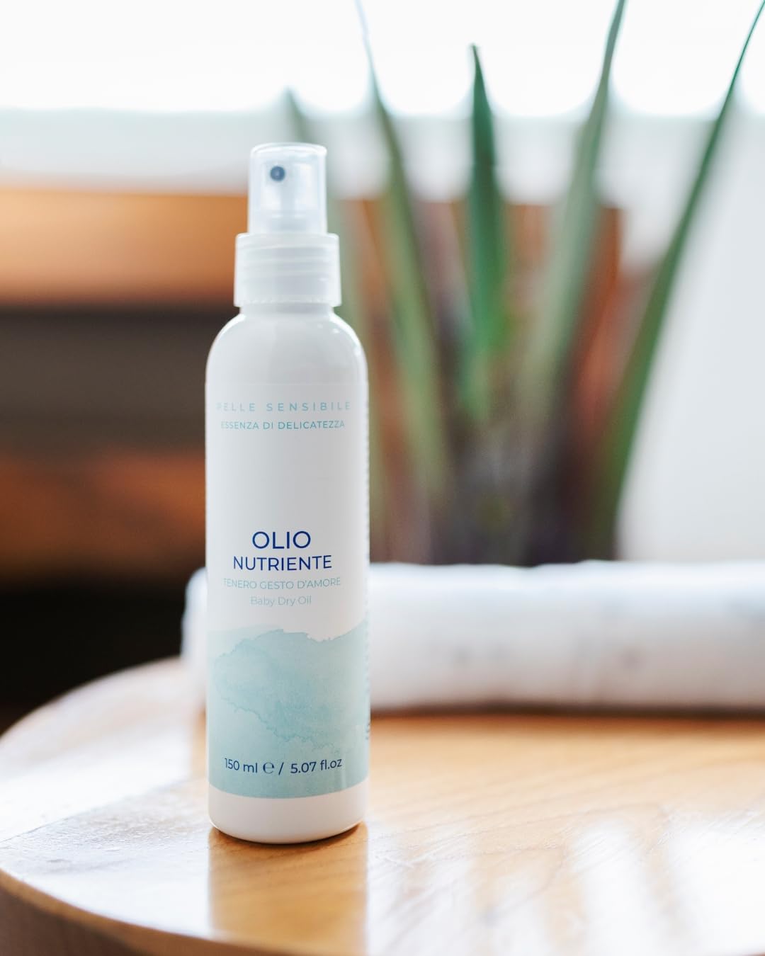 Olio Nutriente Secco Spray per pelle delicata dei bambini, 150 ml, con olio di avocado, macadamia e jojoba