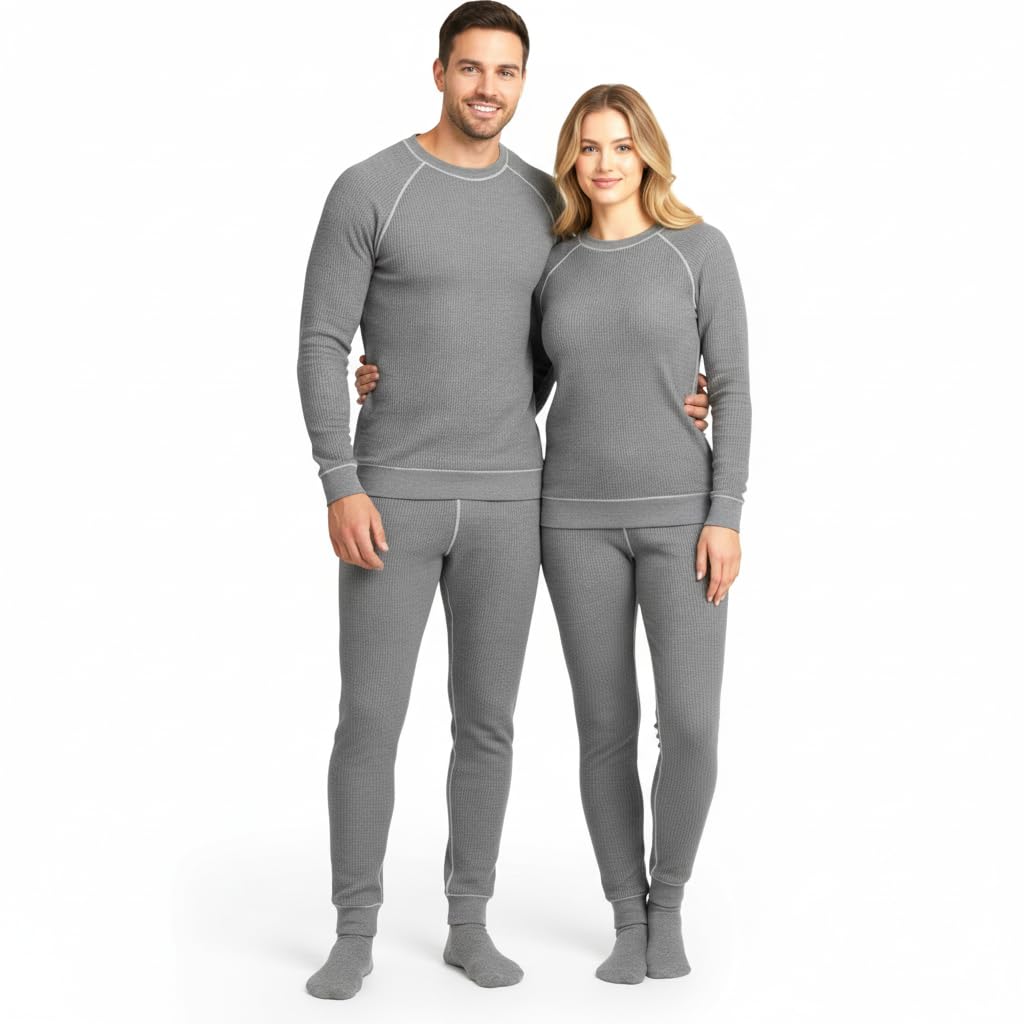 - Men & Women Thermal Wear Combo Set | Winter Innerwear for Couples | Soft Cotton Blend Body Warmer for Winter | Full Sleeve Top & Bottom Set | Lightweight, Stretchable & Comfortable Thermals