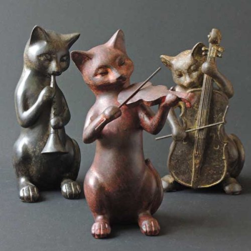 Amazon.co.jp: 東洋石創 動物オーナメント バイオリン ねこ