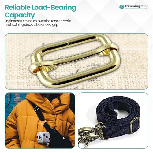 Trimming Shop 50mm Silber Triglide Schnalle Drehgelenk Metall Slide Trigger Snap Haken für Gurtband Träger, langlebig, leicht, Rucksack, gurthalteband Gurt, PET Halsbänder und Tasche Zubehör, 2pcs