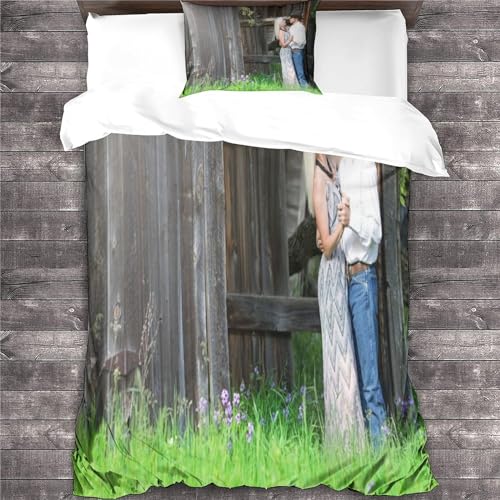 Housse de couette microfibre infroissable personnalisable contre lit terne