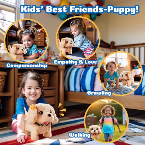 Vanvimen MC-1055 Toy Dog For Kids, Girls Interactive Plush Stuffed Toys Dog That Walk And Bark,16 Pcs Electronic Puppy Pet Care Pretend Playset W/ Backpack thumb #5