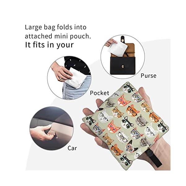 BLUBLU 2 Pack Reusable Foldable Heavy Duty Ripstop Grocery Bag, Machine