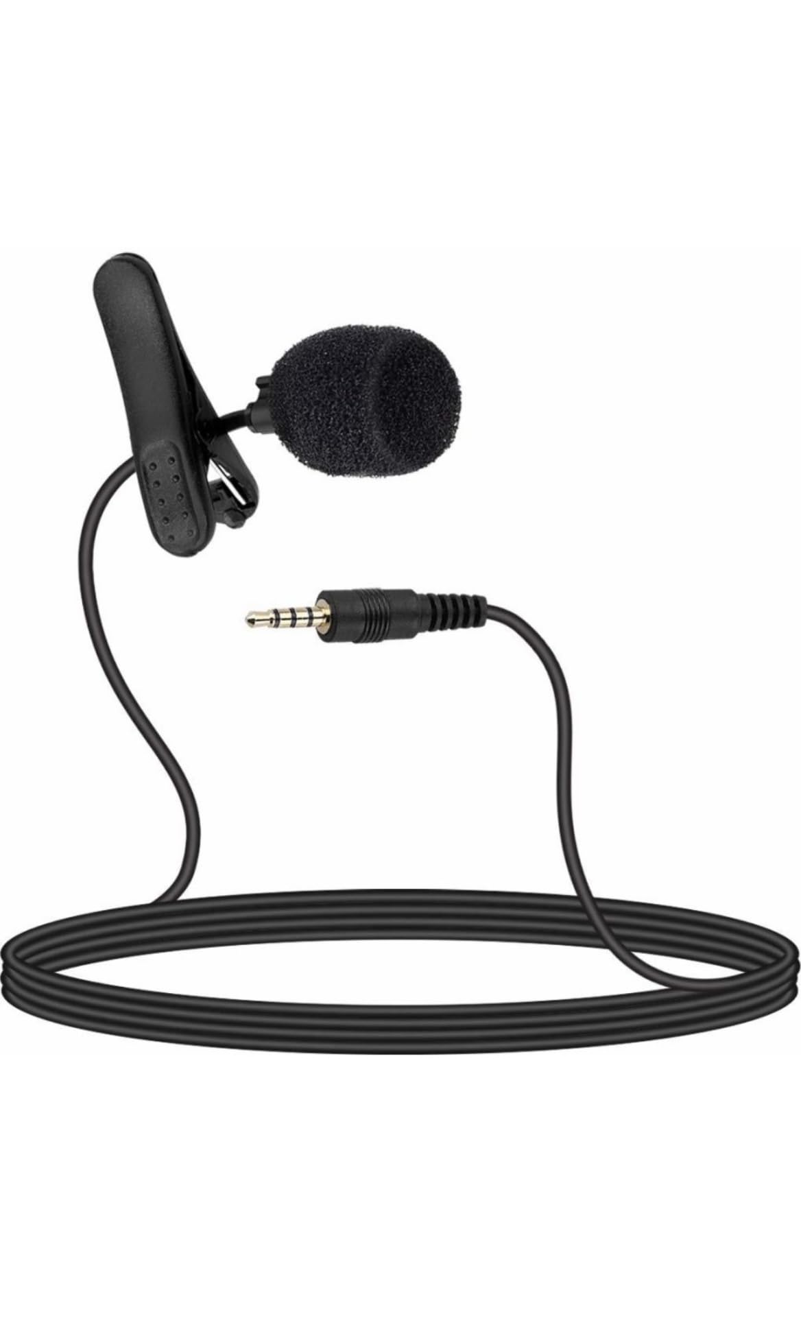 Clip Collar Microphone for YouTube Voice Recording Making TikTok Videos Black-image-24