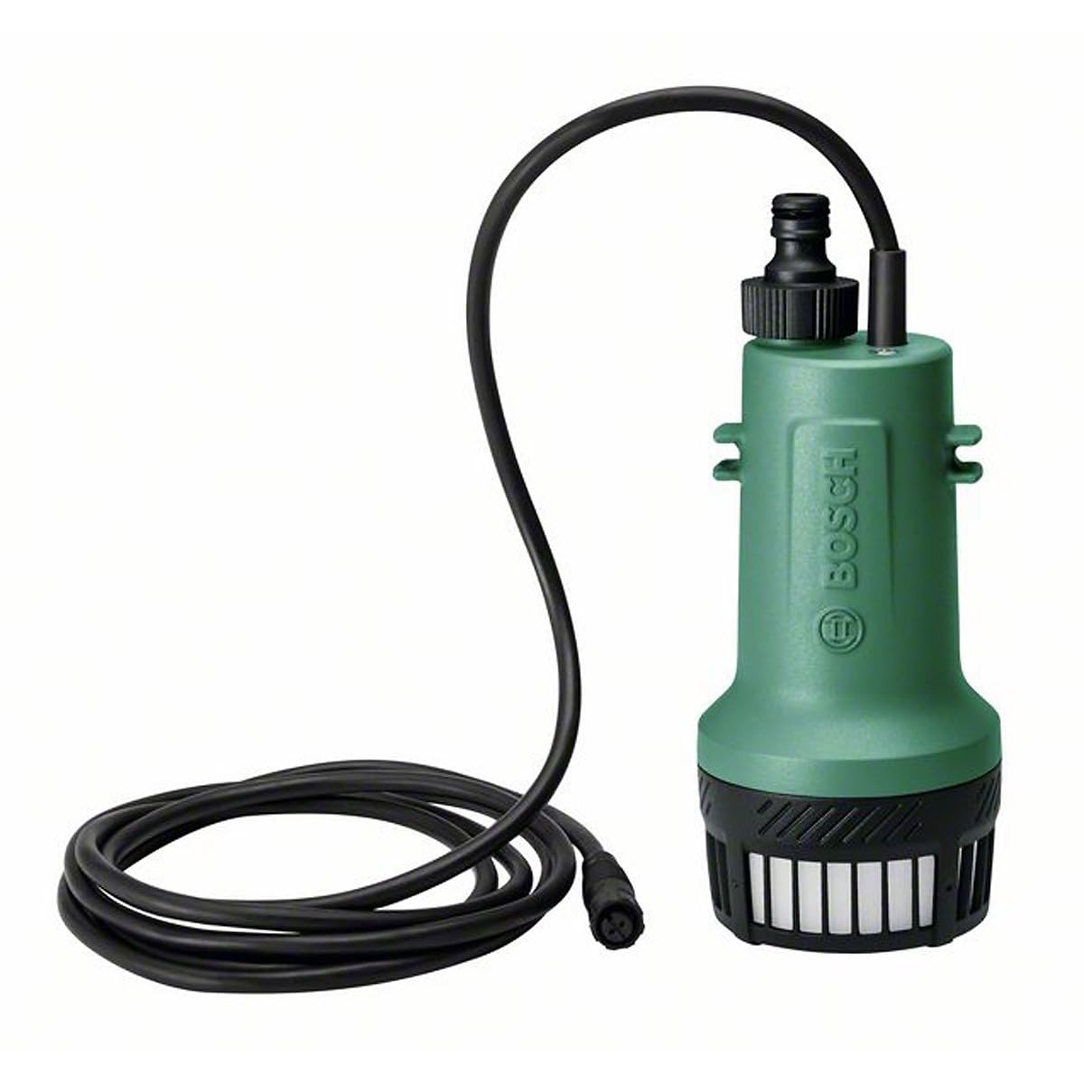 Bosch Cordless Submersible Water Pump GardenPump 18V-2000 Extension Kit (with Wall and Tank attachments and 2.5 m Garden Hose, in Carton Packaging)