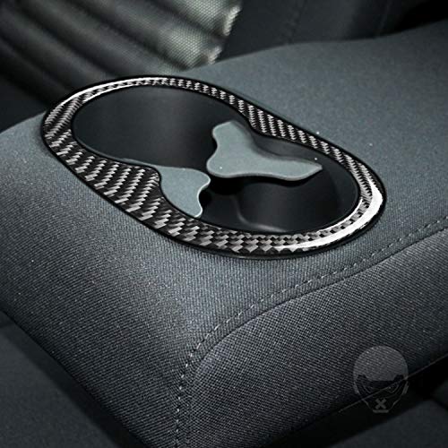 Portavasos trasero decoración carbono para Dodge Challenger miniatura 3