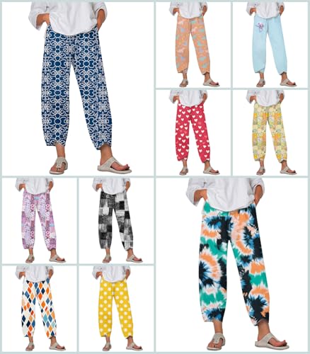 MARSVOVO Fashion Pants for Women Soft Wide Leg High Waisted Trousers Casual Summer Slacks with Pockets3