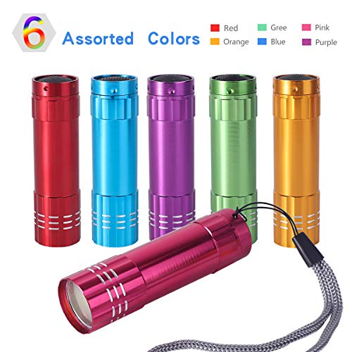 Kunhe 6 Pack Small Mini Led Flashlight Cob Flashlights For Kids 100 Lumen With Battery Bright Camping Flash Light #TOP5