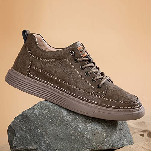 Image of CERYTHRINA Elevator Shoes for Men - Height Increasing Sneakers, 2.5 Inches Taller, Leather Casual Shoes with Height Increase Insoles