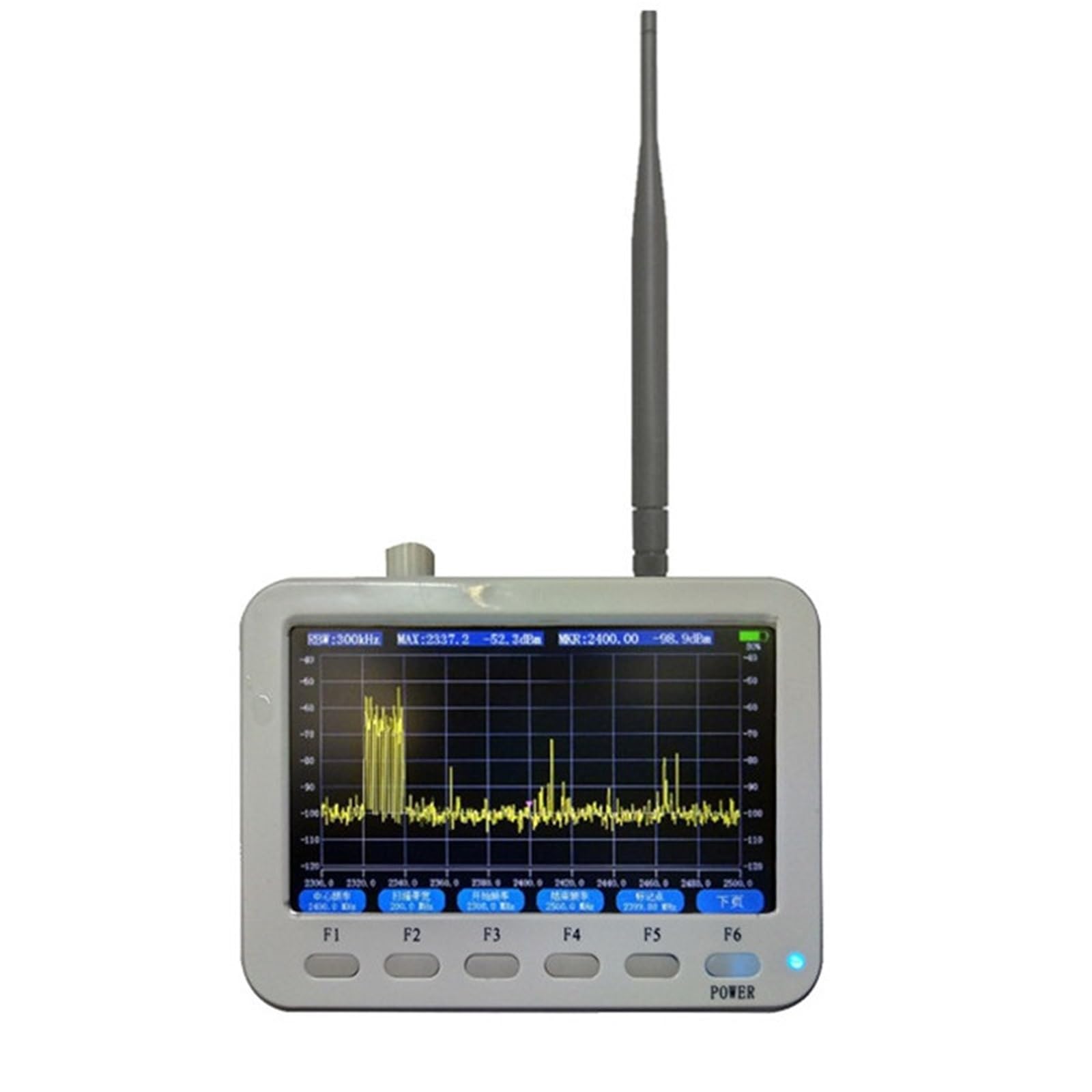 Analizzatore di Spettro Portatile da 10 MHz a 2,7 GHz con Display LCD da 5,0 Pollici, Strumento di misurazione della frequenza del Segnale
