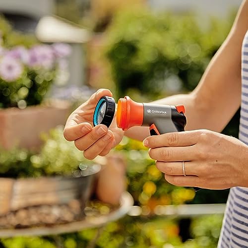 Gardena city gardening balkonowy pistolet zraszający: zraszacz ogrodowy do podlewania roślin na balkonie, bardzo łagodny strumień wody, ochrona przed mrozem, obsługa jedną ręką (18405-20)