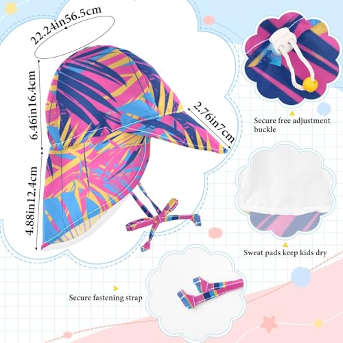 Infant Beach Hats Baby Boys Bucket Hat Toddler Girl UPF 50+ Protection Adjustable Beach Essentials4