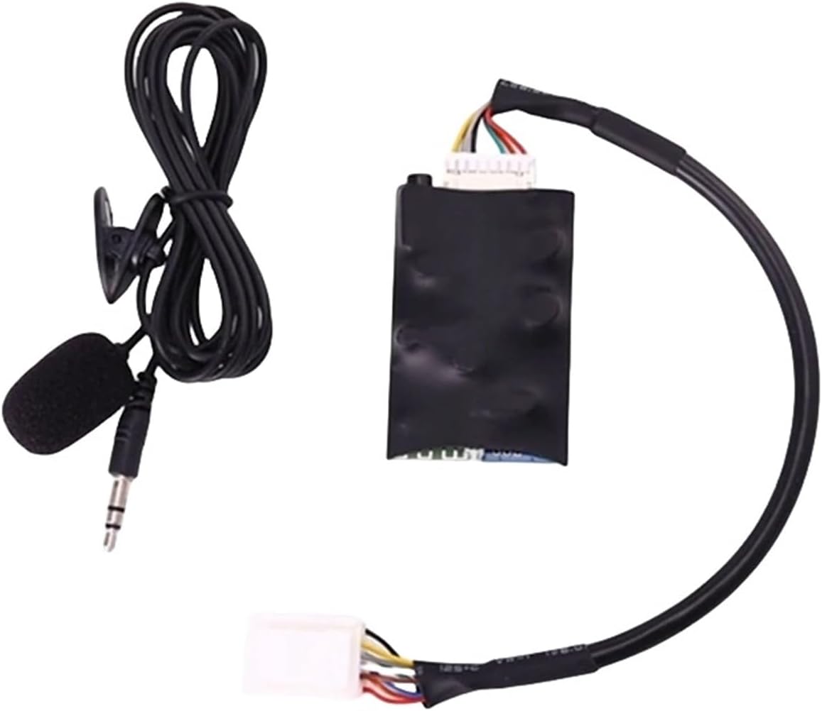 Car Radio Audio Adapter Bluetooth AUX Cable Microphone Handsfree Music Interface Disc Box Compatible for Toyota Camry Corolla