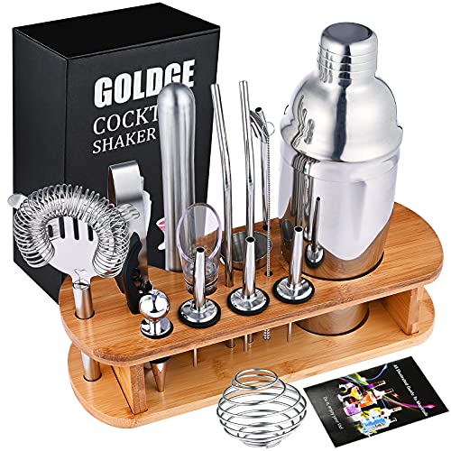 GOLDGE Cocktail Set Cocktail Shaker 18 Teiliges Cocktail Mixer Geschenk Set Bar Zubehör 750ML Cocktailshaker mit… - Image 8