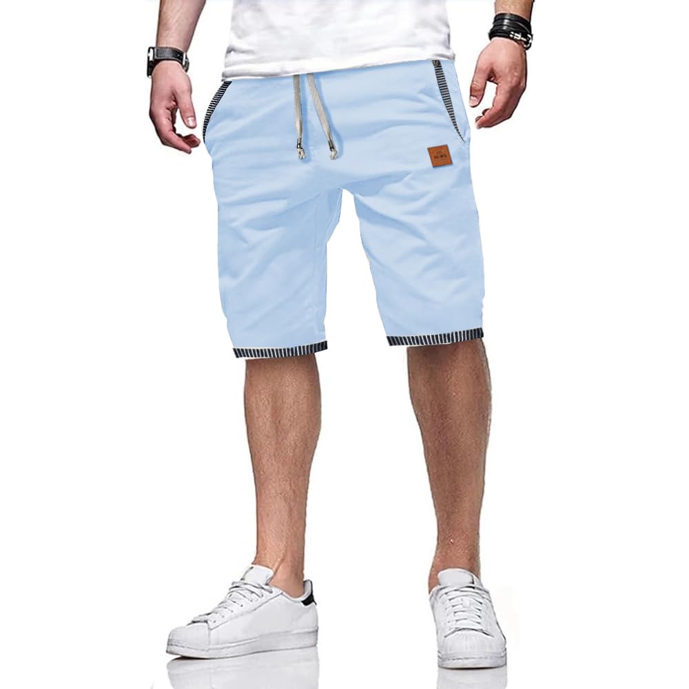 ZOXOZ Kurze Hosen Herren Shorts Herren Sommer Freizeit Chino Stretch Baumwolle mit Taschen