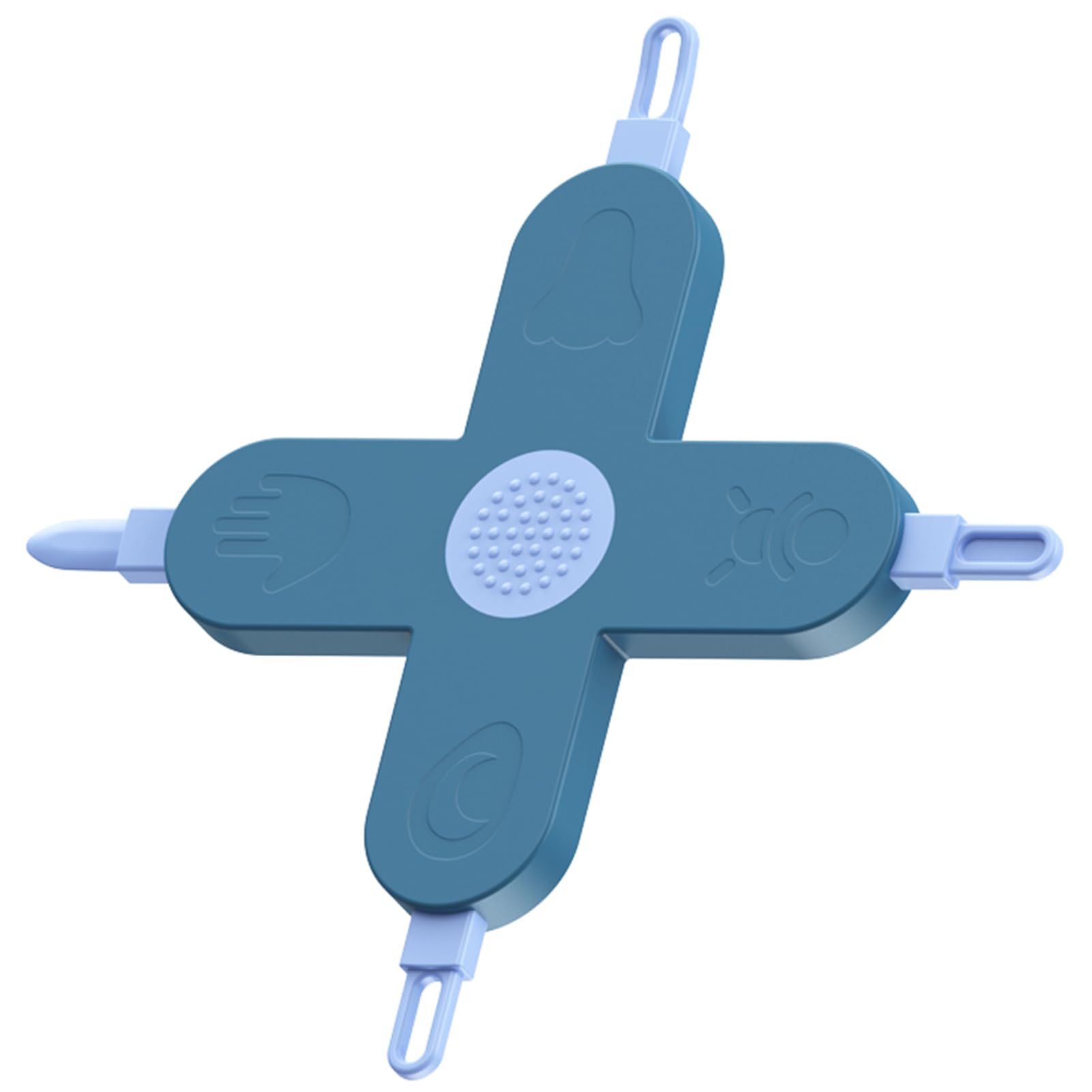 Baby 4-in-1 Nose,Nail and Ear Cleaner,Nail,Nose and Ear Gadget,Safe Ear Wax Removal Tool and Baby Nose Cleaner Nail Cleaner for Baby (blue（1pcs）)