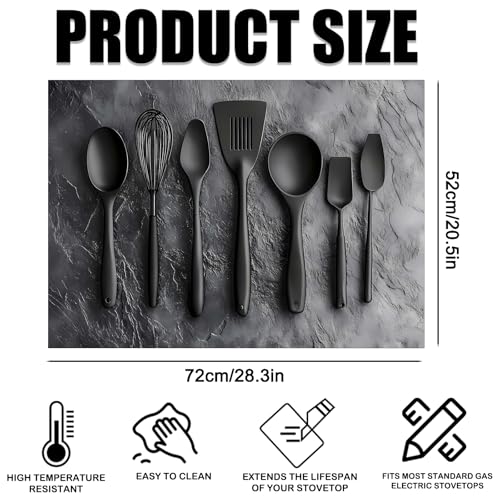 Image of Nuxovilar Stove Top Cover Cooktop Mat 28.3x20.4in Polyester Diatom
