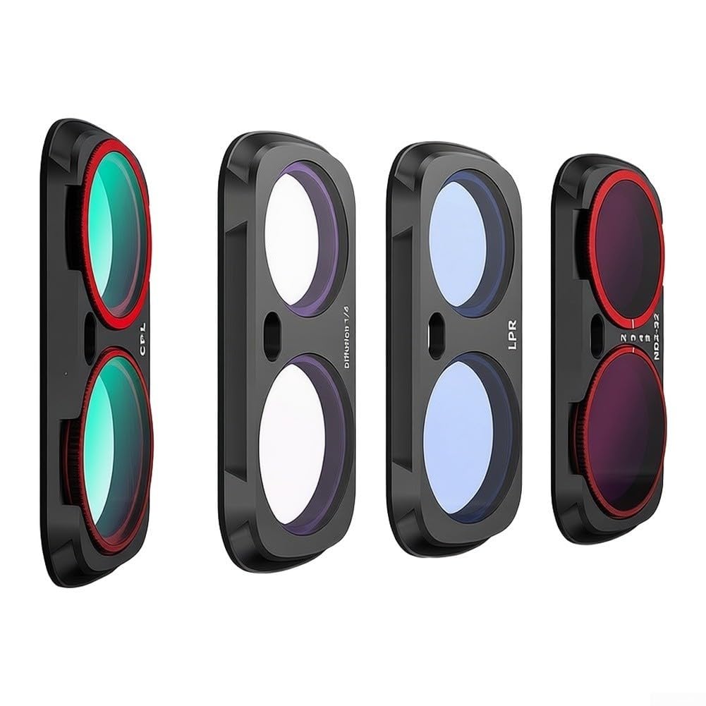 ND Filter CPL Set für Insta360 Luna für ultra – Optikglas Polarisationsfilter Kit mit ND16 Schwarzweich für Vlogs(4 in 1)