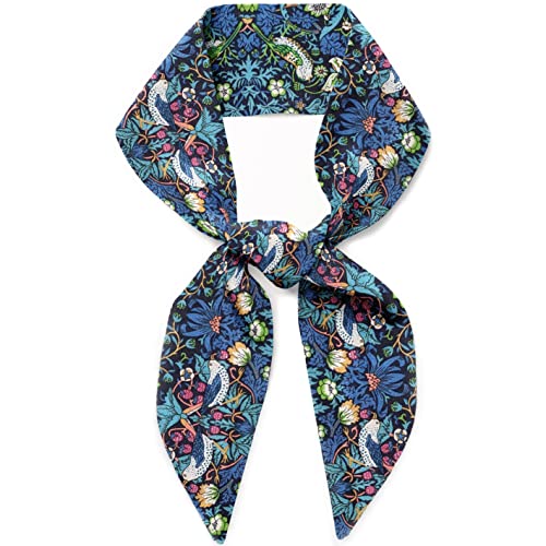 Liberty London Scarf -Choose Length – “Strawberry Thief” William Morris Skinny Scarf Tie Headband, Handbag/Purse flair – Silky Tana Lawn Cotton – Choose Length