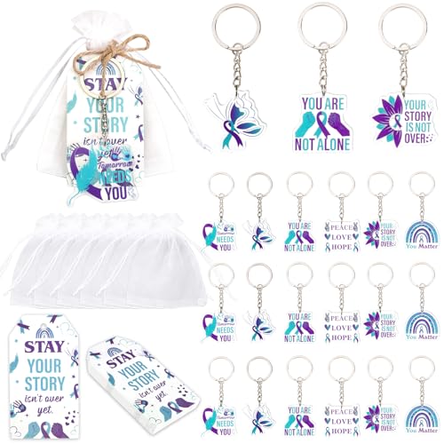Porte-clés de sensibilisation cadeaux de campagne médicale avec sachets organza x72