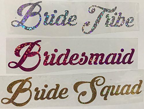 Murrielle Bride Tribe Iron On Transfer Bride Team Hen Do Holographic Vinyl Small Size