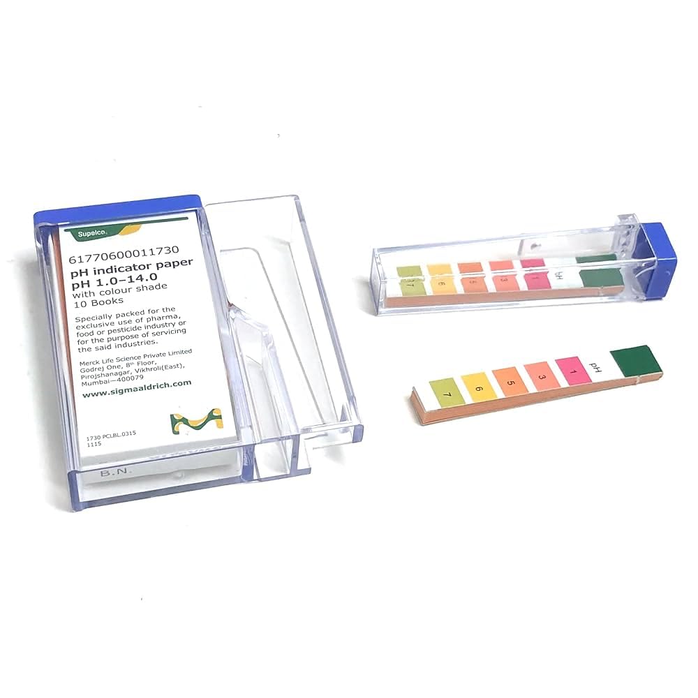 MERCK pH Indicator Paper pH 1.0 to 14.0 (Pack of 10 Books)-image-5